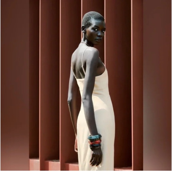 Zara Linen Strappy Midi Dress(M) - Picture 8 of 8